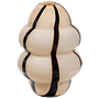 Kenny Vase Glas Schwarz-Creme Gestreift 4