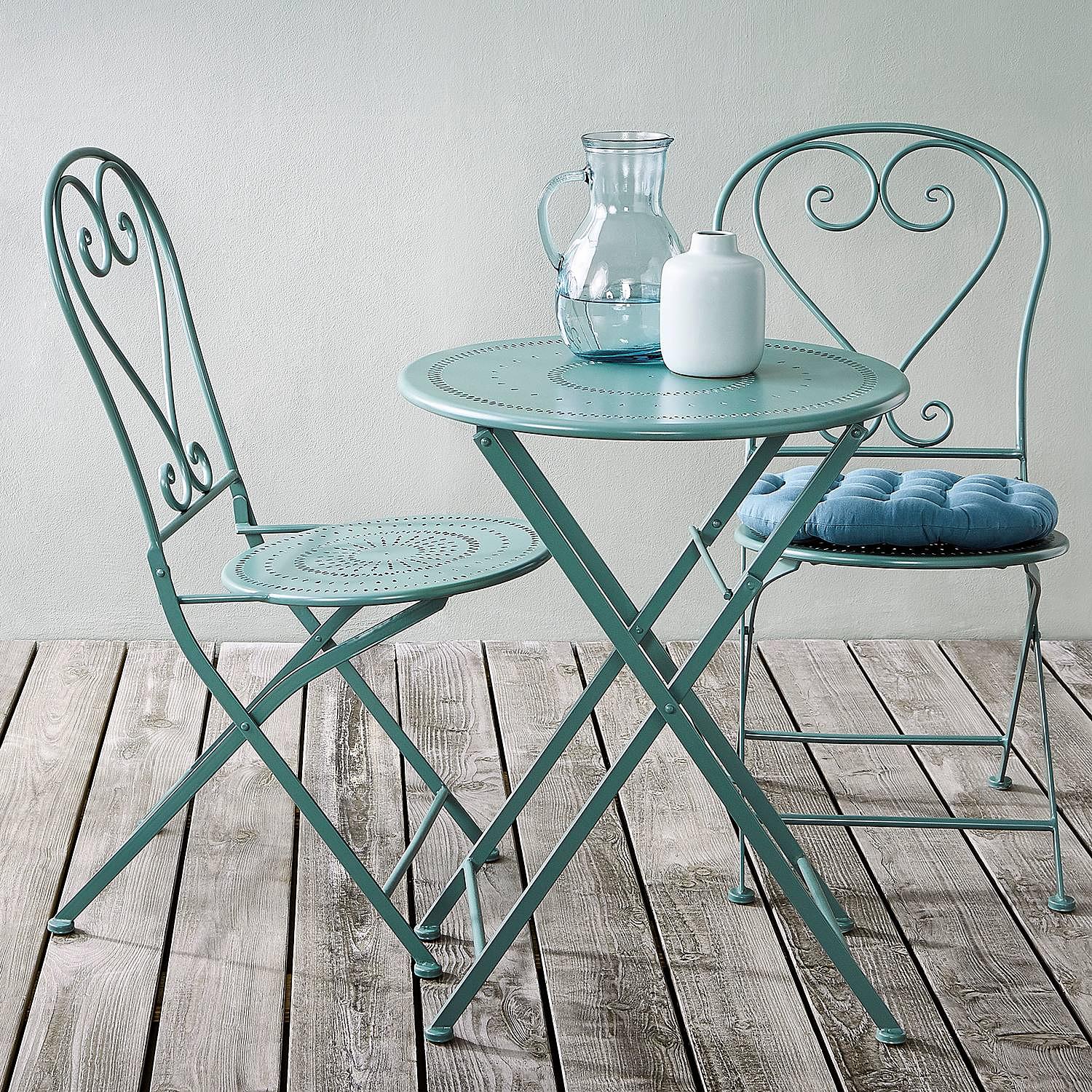 BOVERY Garden Dining Set 3-Piece Iron Green 2