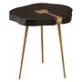Asamra Side Table Acacia Wood Black Gold 1