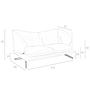 2-Sitzer Sofa in taupegrauem Leder 6145 8