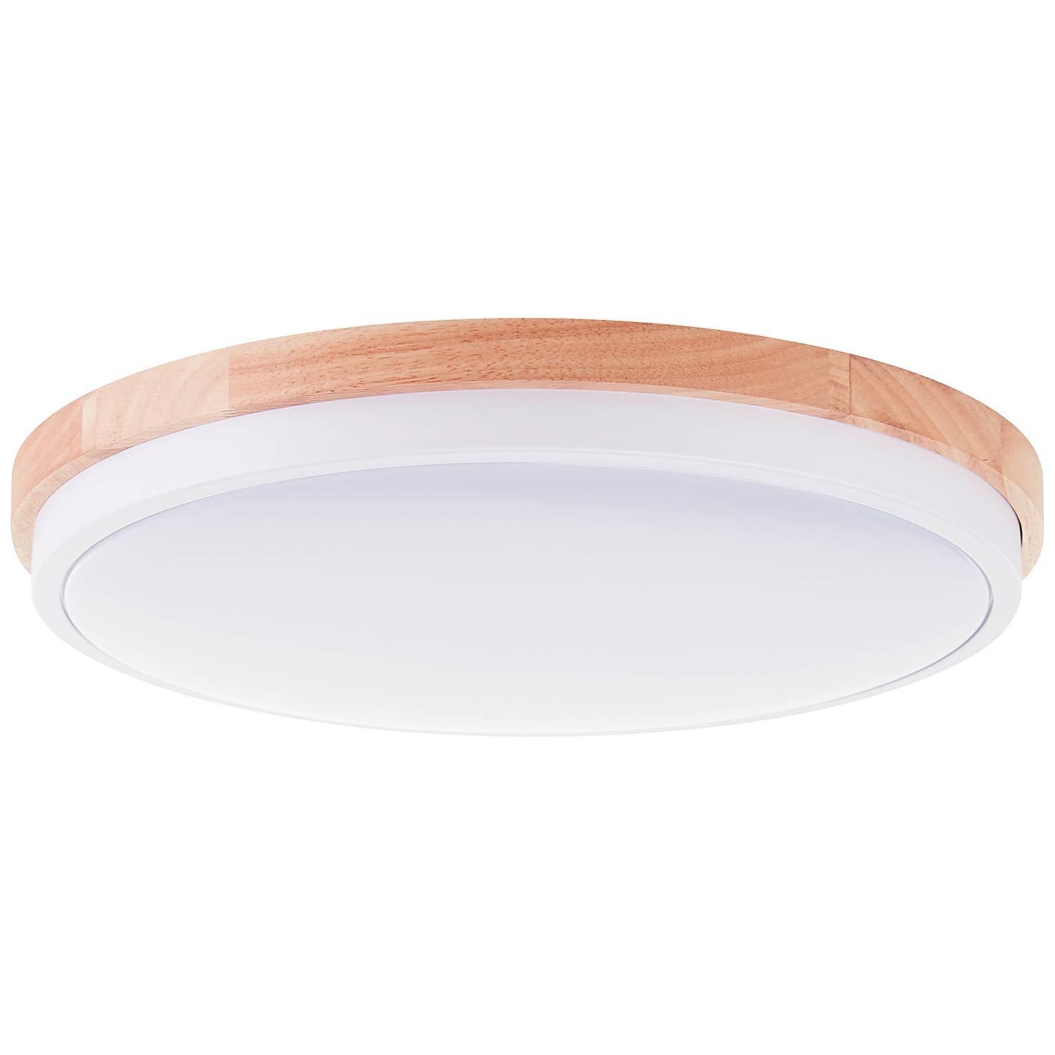 LED-Deckenleuchten Baarlo Typ B Gummibaum Massiv Eisen 4