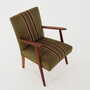 Vintage chair teak wood textile green 1960s 9