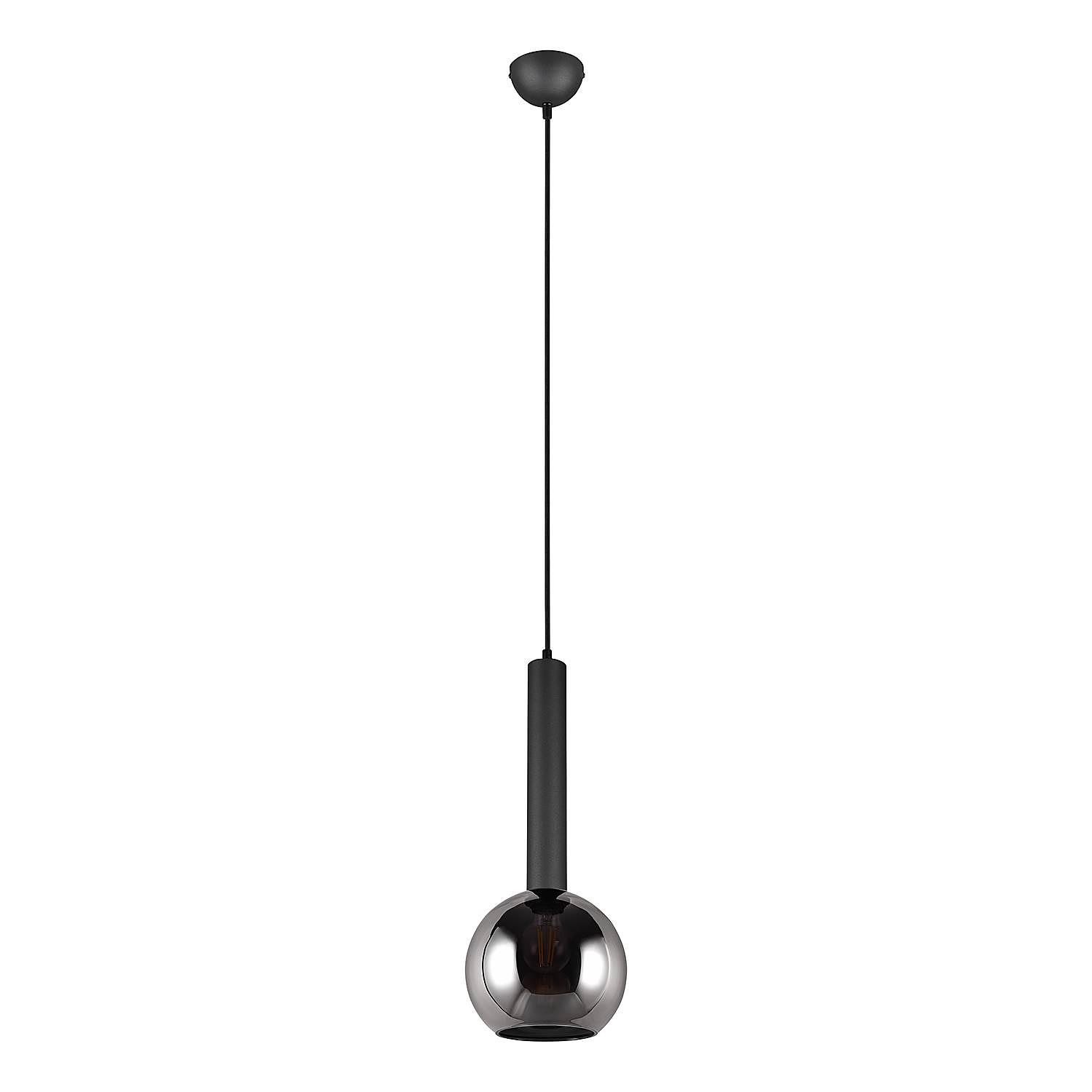 Pendelleuchte Clayton Rauchglas Schwarz 3