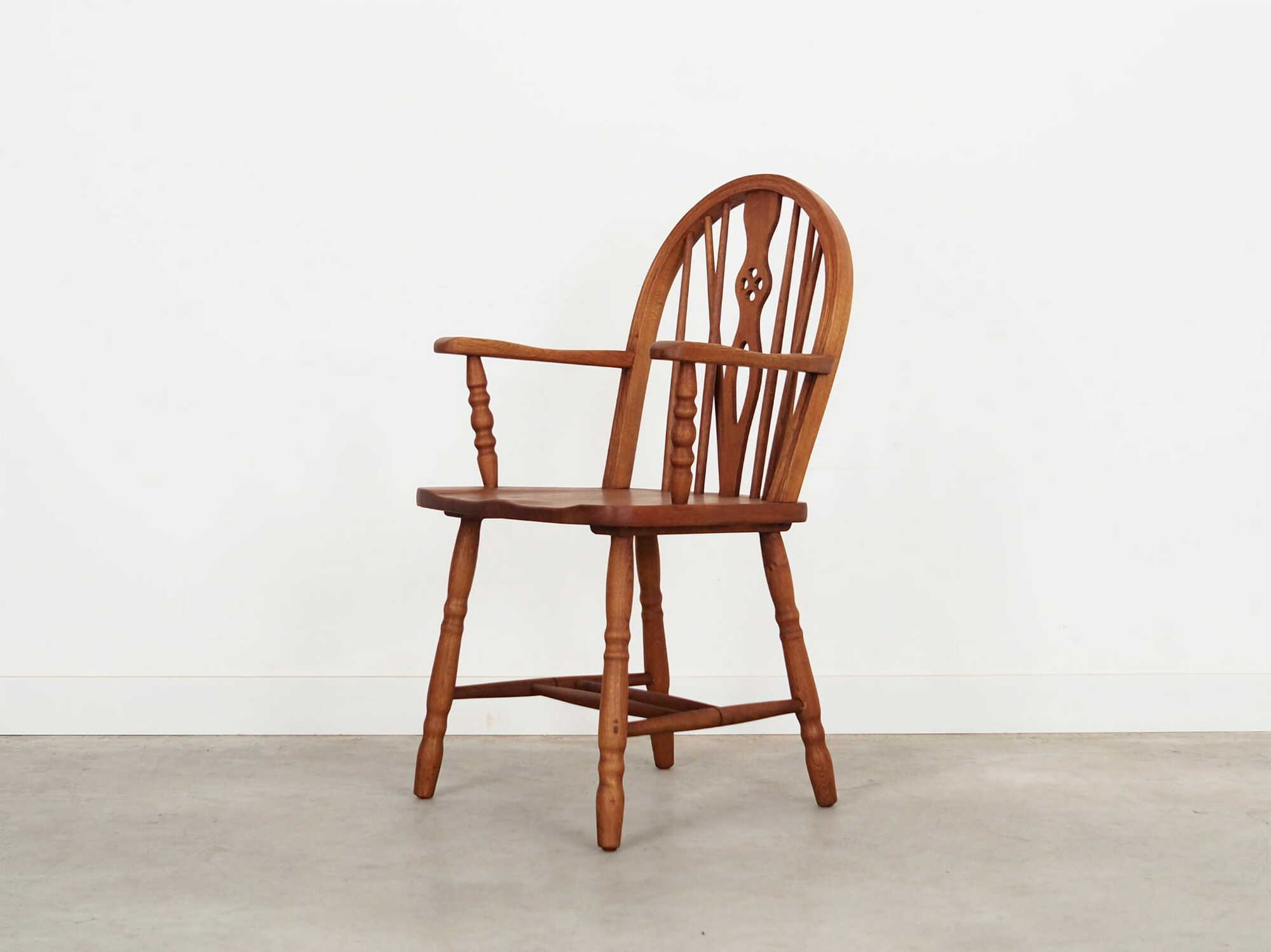Vintage Armchair Oak Wood Brown 1960s 2