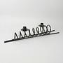 Vintage candle holder metal black 1980s 2
