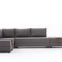 Fly Ecksofa Links mit 2 Hockern Braun 4