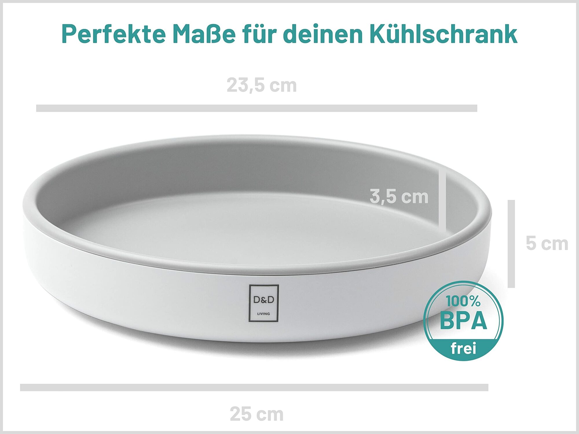 Drehteller Kunststoff Grau Ø 25 cm  1