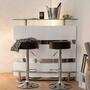 Bar stool Vincent Faux leather Black / Chrome 3