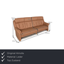 Sofa 4-Sitzer Leder Beige 1