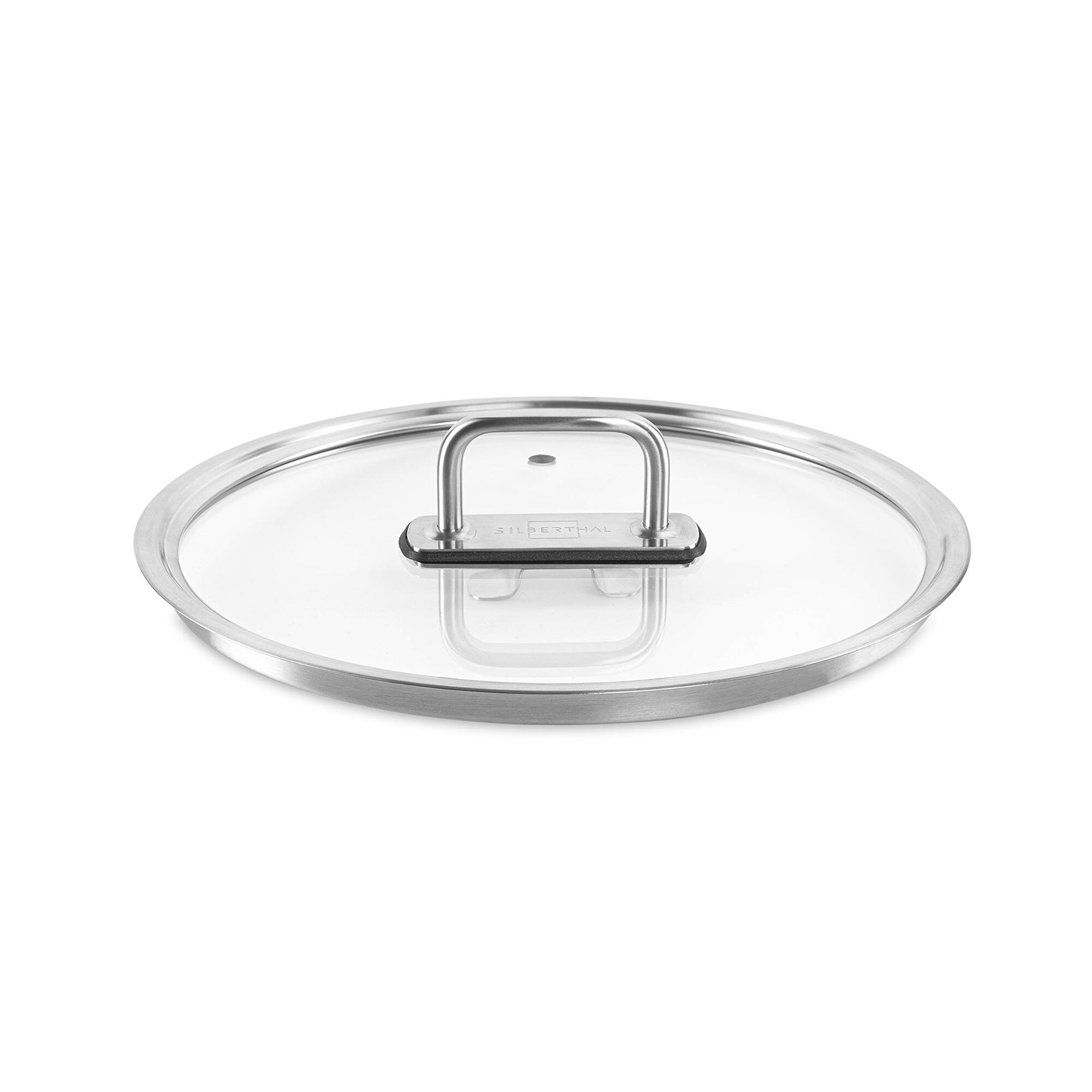 Topfdeckel mit Dampfloch Edelstahl Glas 24 cm 6