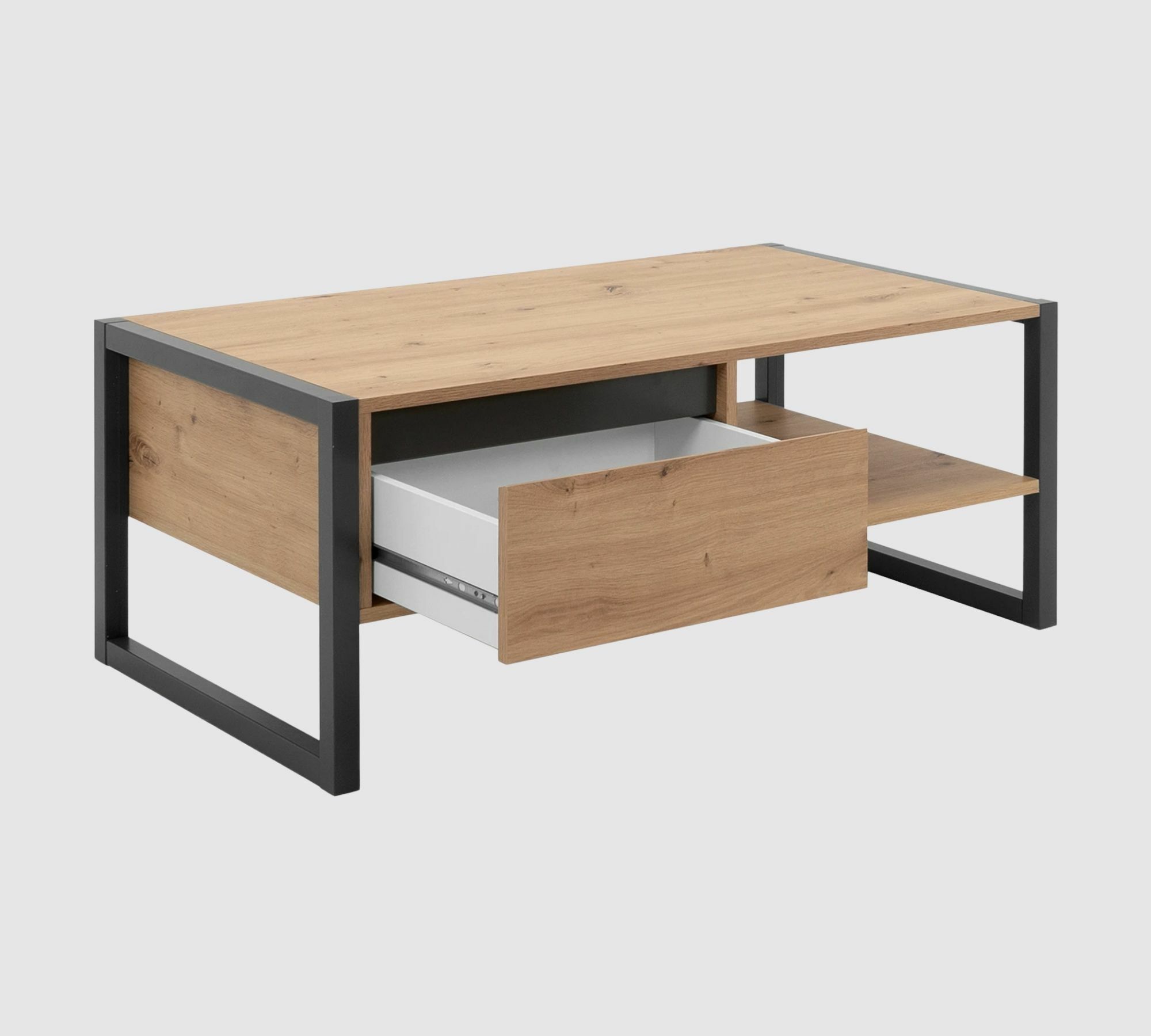 Couchtisch mit Schublade Eichendekor 2