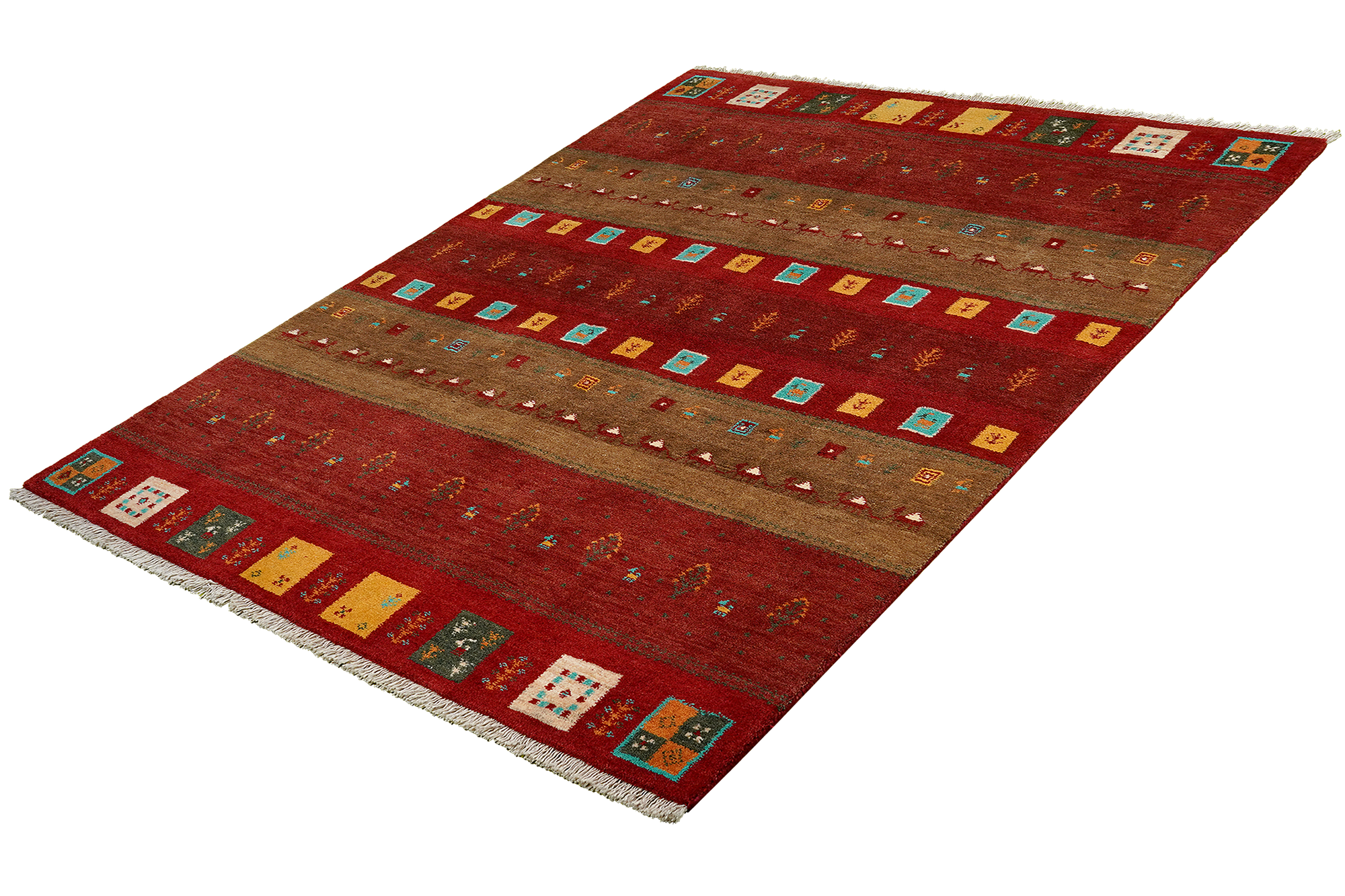 Tappeto Gabbeh Rizbaf lana multicolore 3