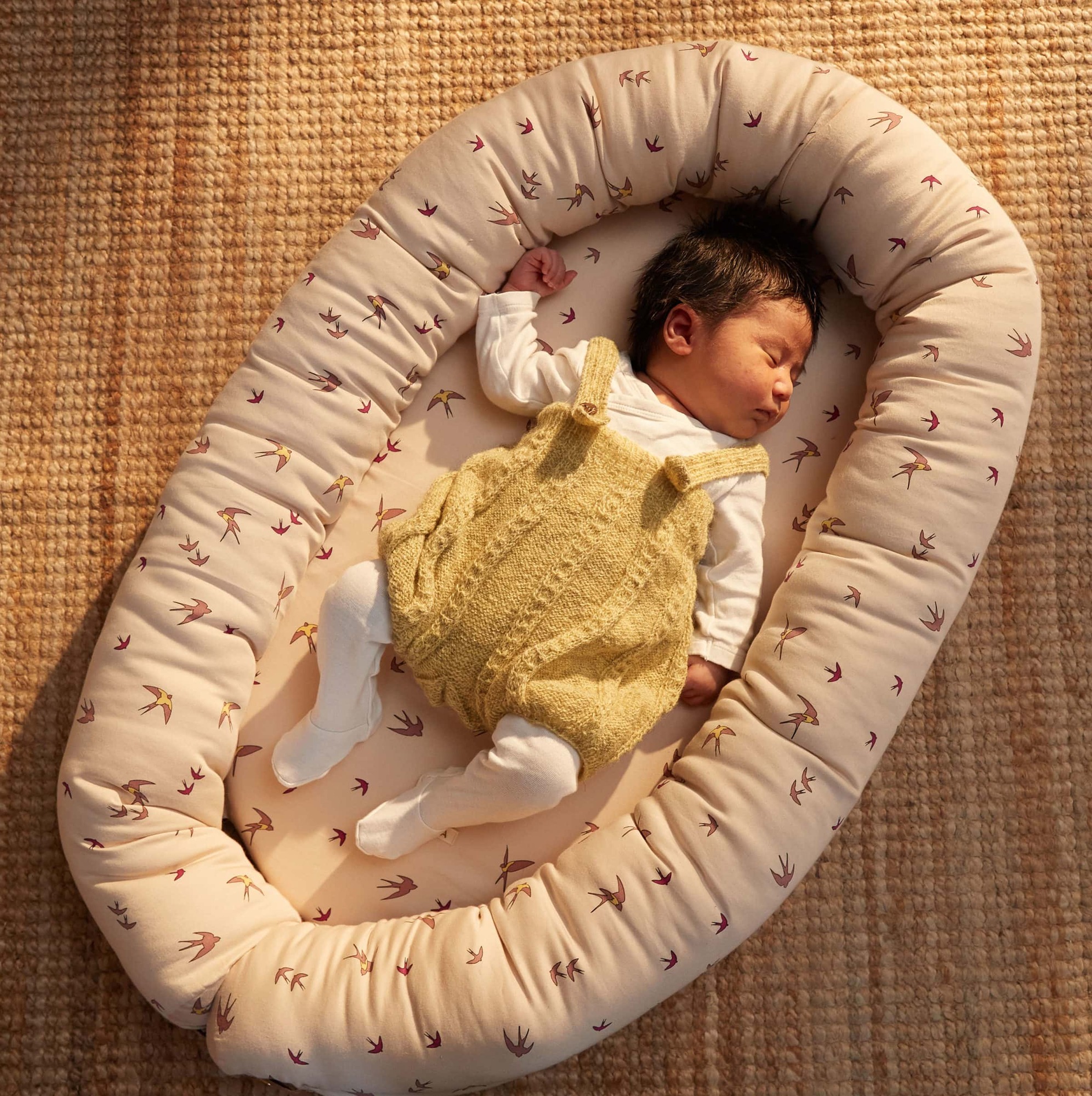 Dancing Swallow Babynest Bio-Baumwolle Beige 7