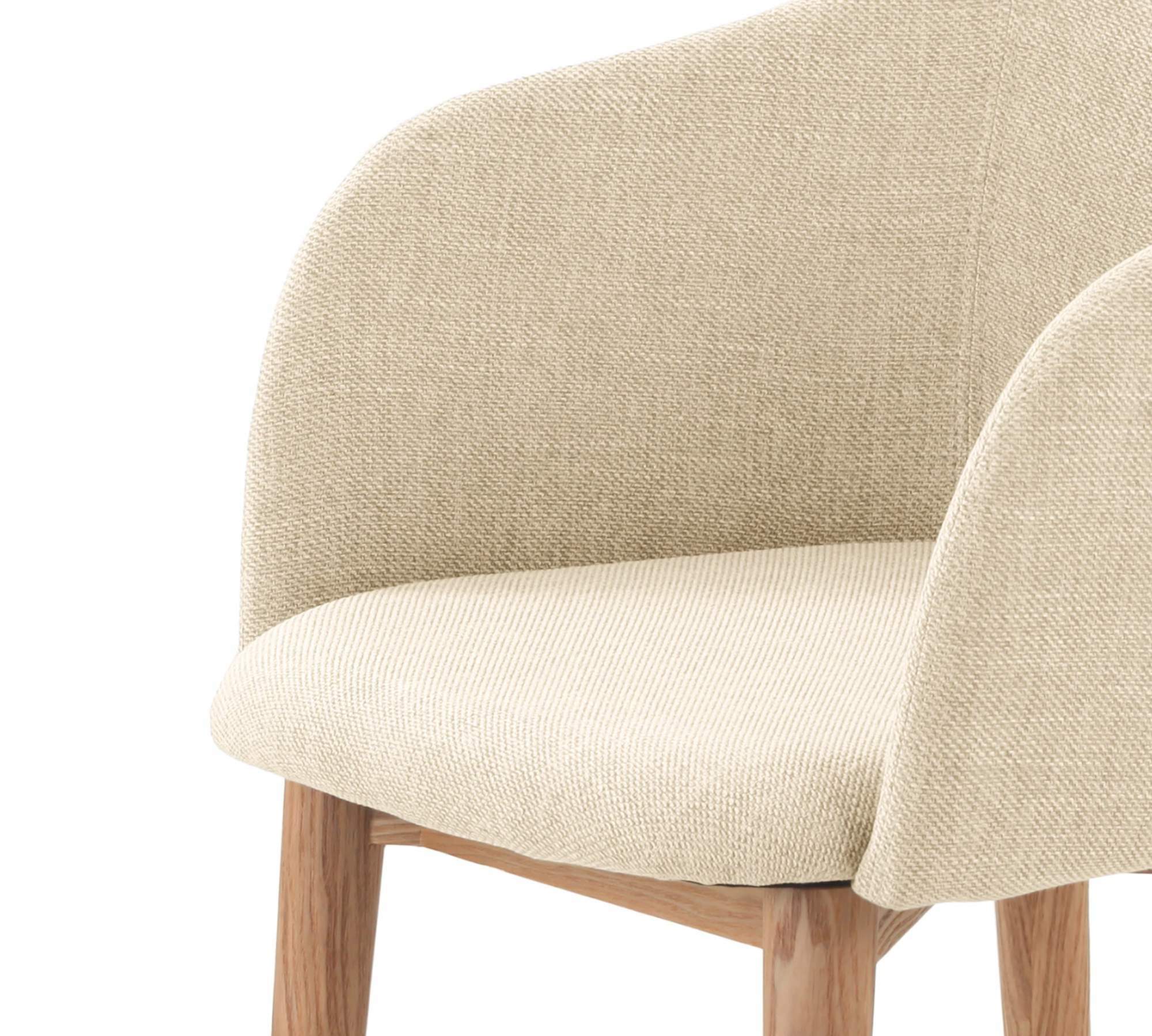 Armchair Web fabric Wood Beige 4