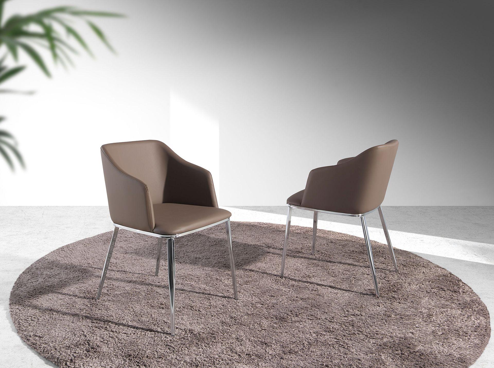 Armchair Faux Leather Brown 1