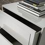 Chiffonier mit 4 Schubladen Walnussfurnier Creme 6
