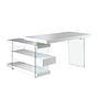 Desk Wood Glass White 5