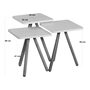 Hobro 3er Set Beistelltisch Holz Mehrfarbig 3