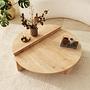 Podium coffee table oak brown 5