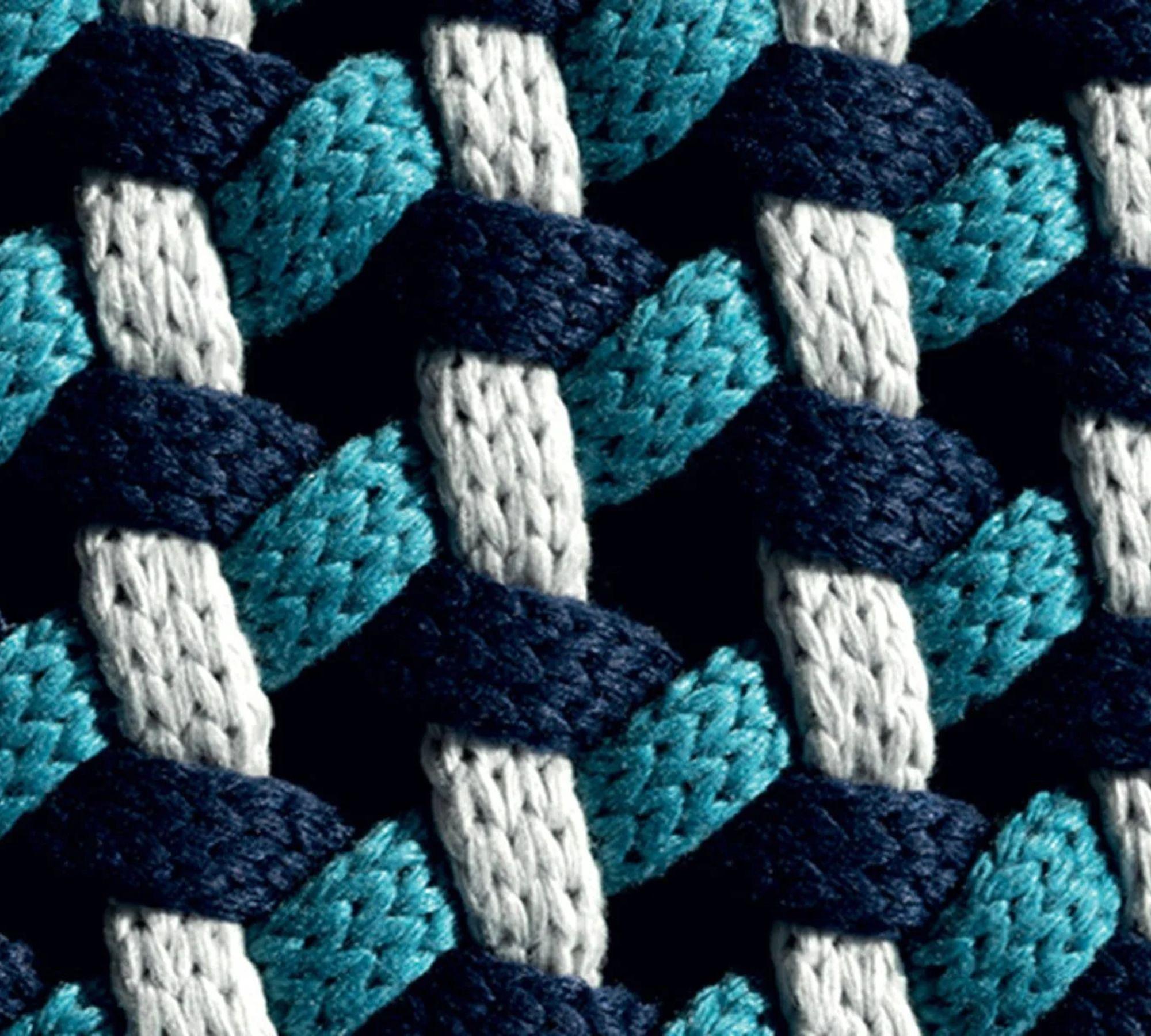 Tramae Outdoor Ottoman Blue 2