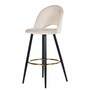 Bar stool Velvet Metal Cream 2