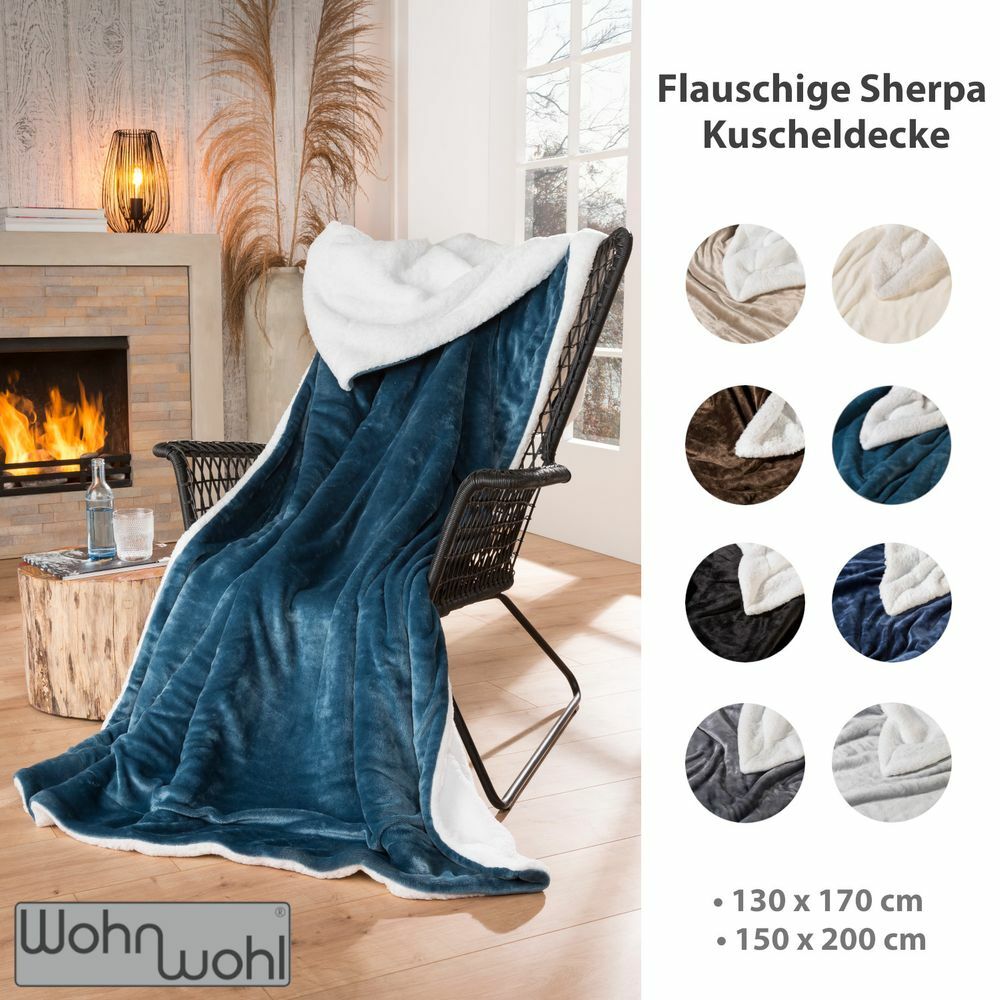 Wohndecke Sherpa Petrol 1