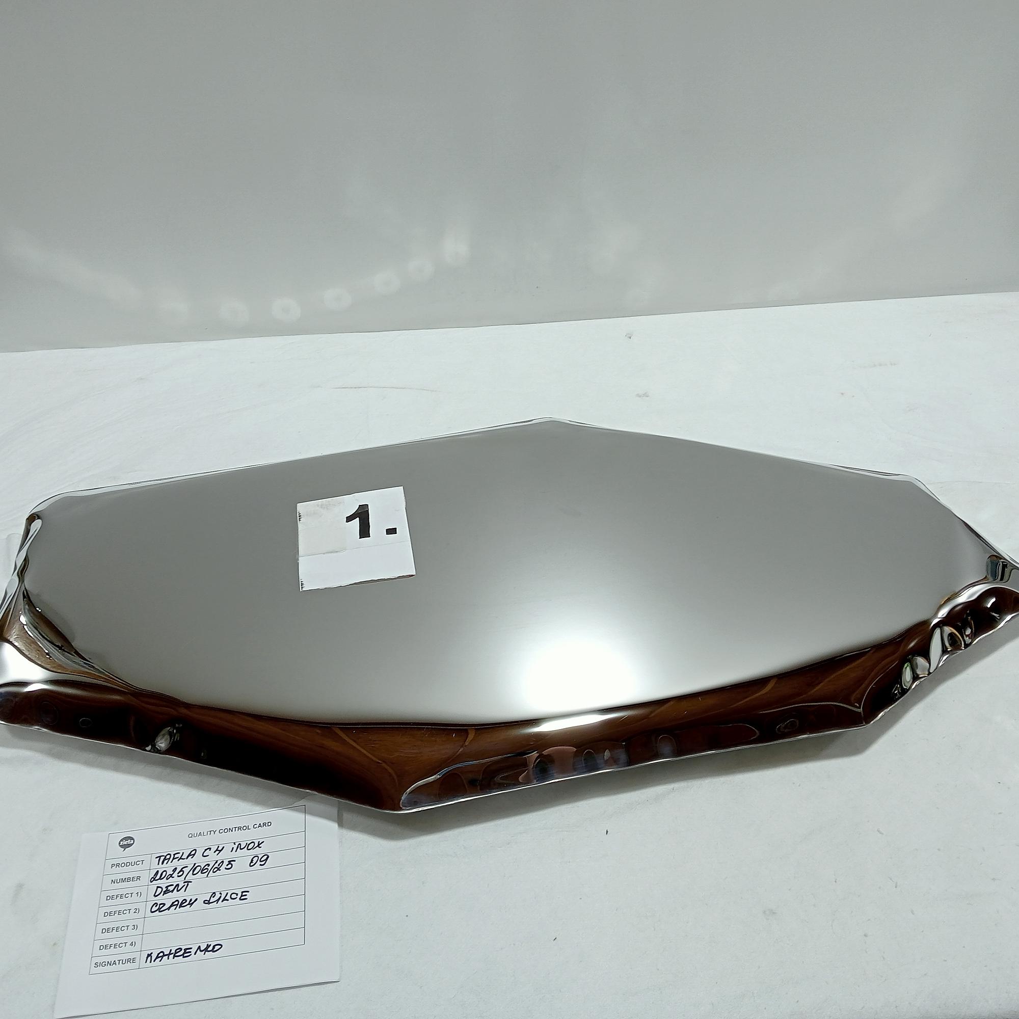 Table Mirror C4 Stainless Steel Inox Polished Silver 2