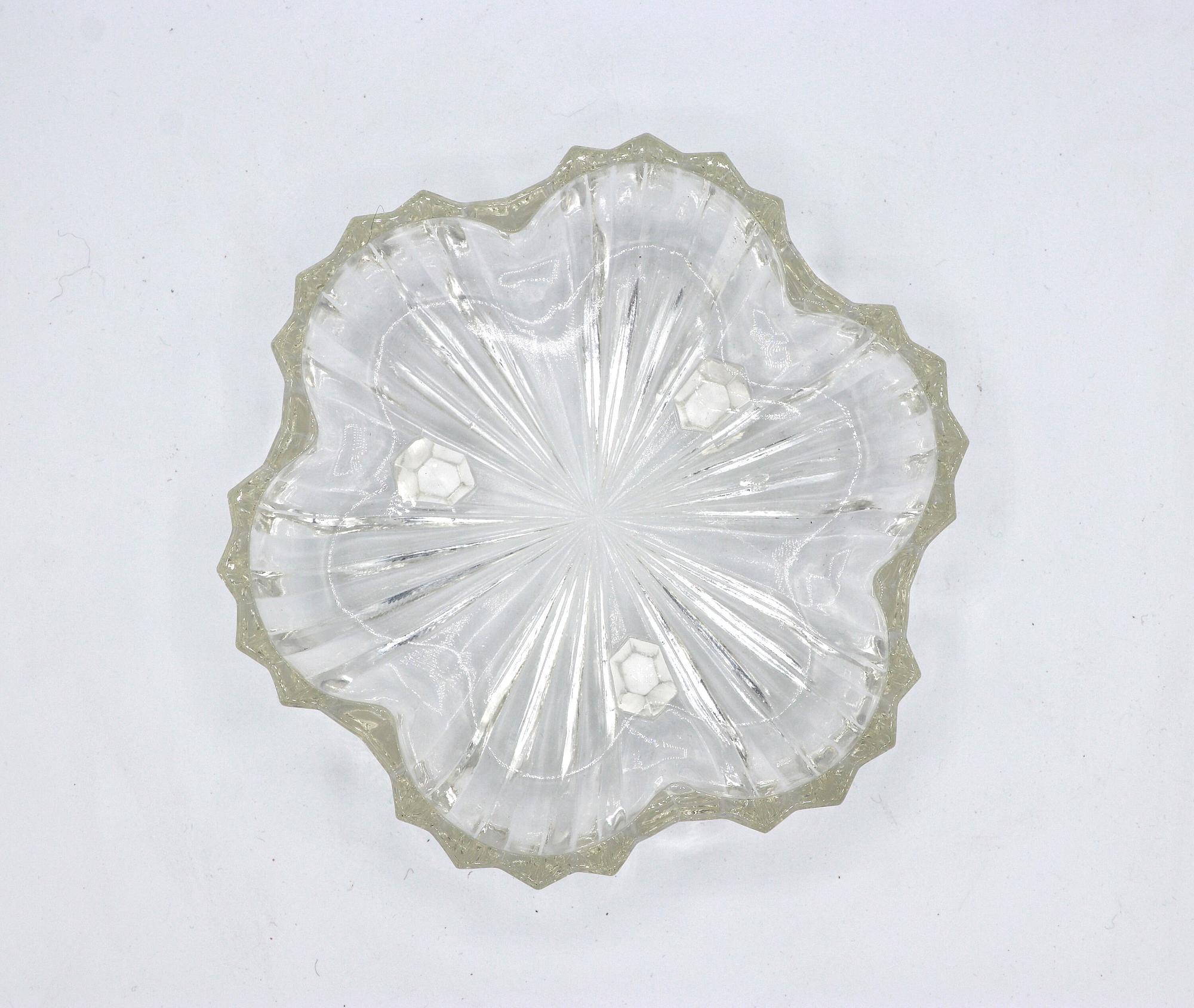 3x Vintage Cherry Blossom Bowl Crystal 1980s 2