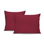 2x Pillowcase Ranforce Cotton Red 0