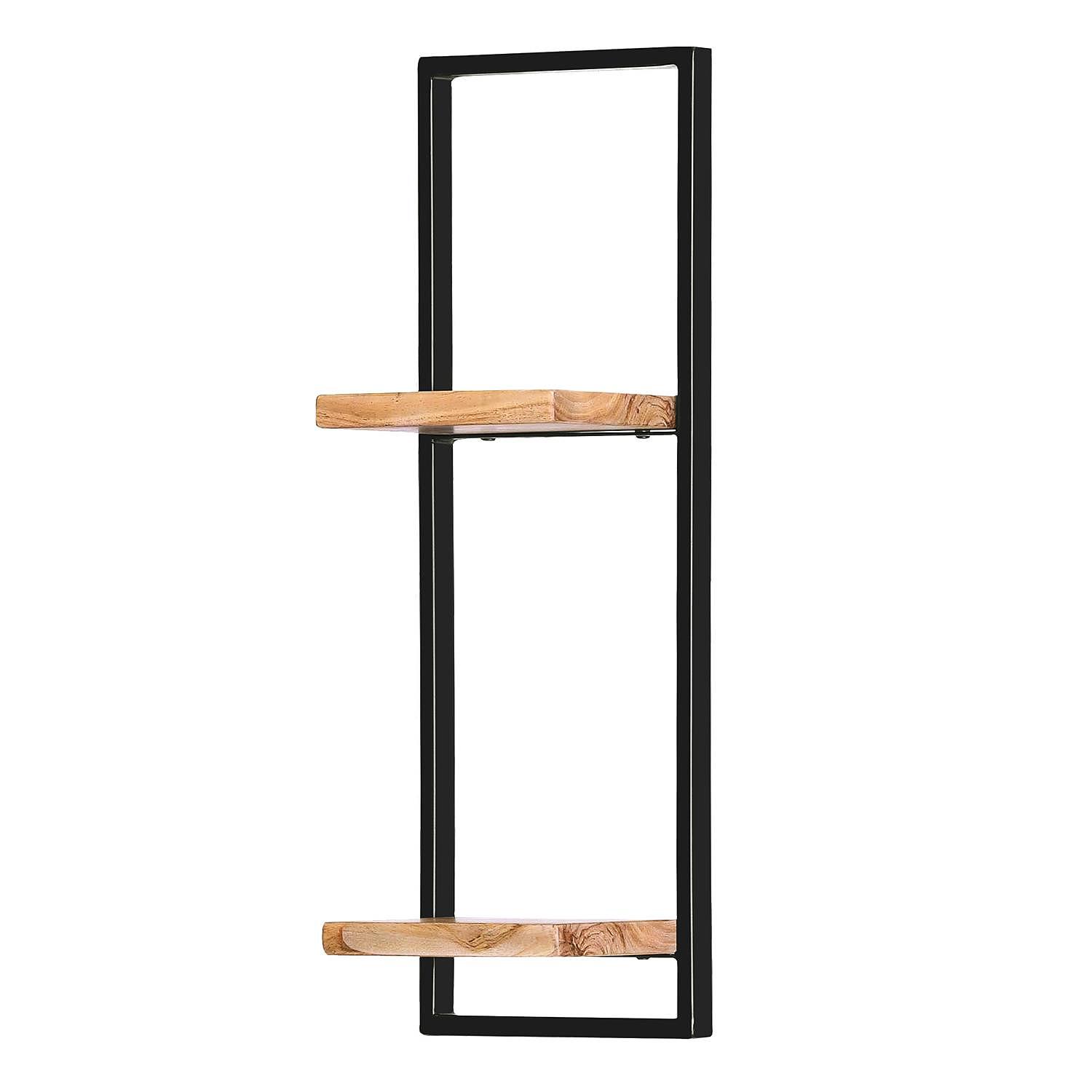 Mello IV Wall Shelf Acacia Black 0