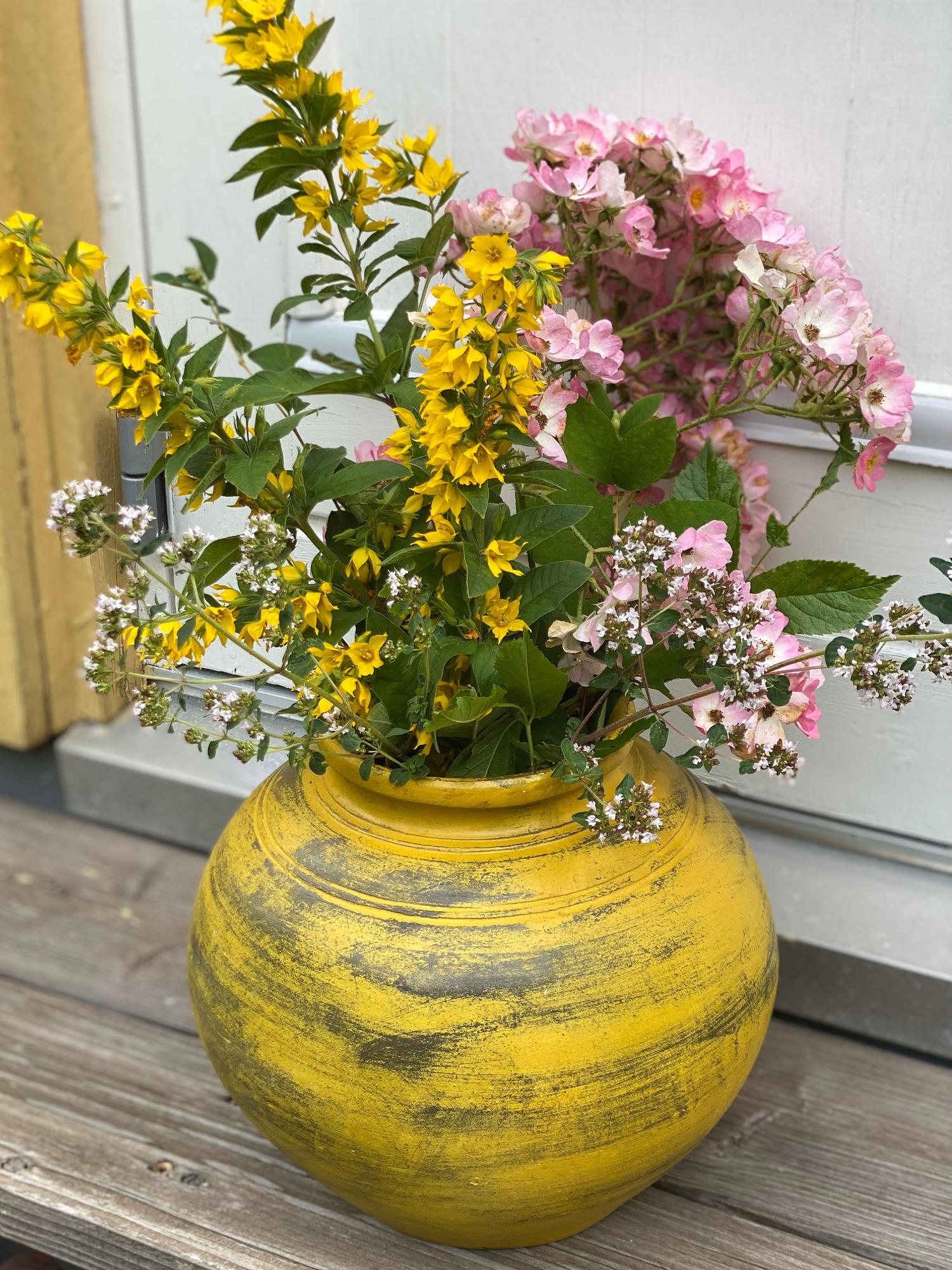 Handmade pot Ceramic Yellow 5