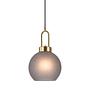 Pendelleuchte Lotun I Glas Messing Grau 0
