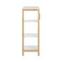 Badschrank Bambus Natur Weiß 3