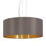 Pendant light Web fabric Brushed steel 0