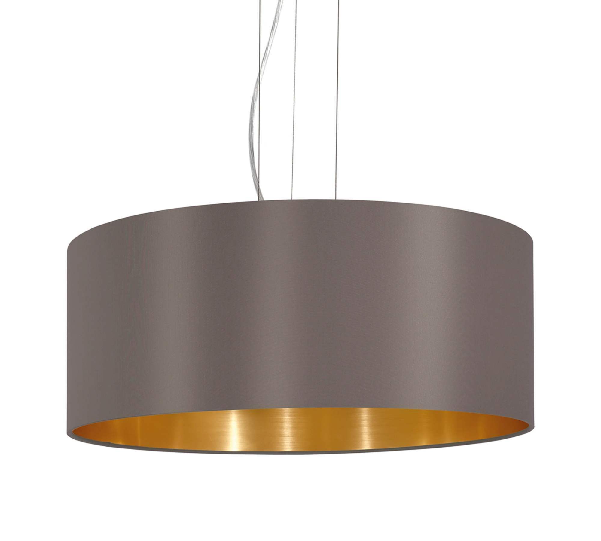 Pendant light Web fabric Brushed steel 0
