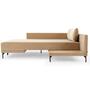 Vivica Schlafsofa Récamiere Links Velours Matt Beige 2
