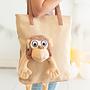 Affe Tasche Baumwolle Beige 0