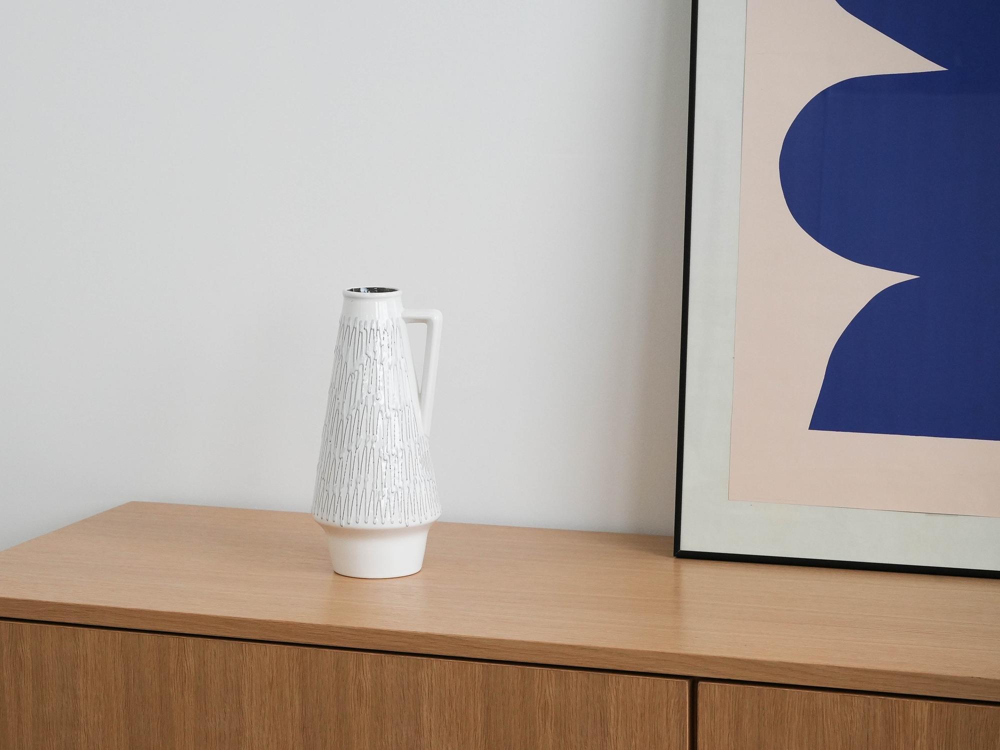 Fat Lava Ceramic vase White 1960s 1