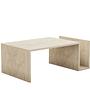 Memo Couchtisch Holz Travertine 4