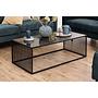 Couchtisch Mephisto Rauchglas Metall Schwarz 120 cm 3