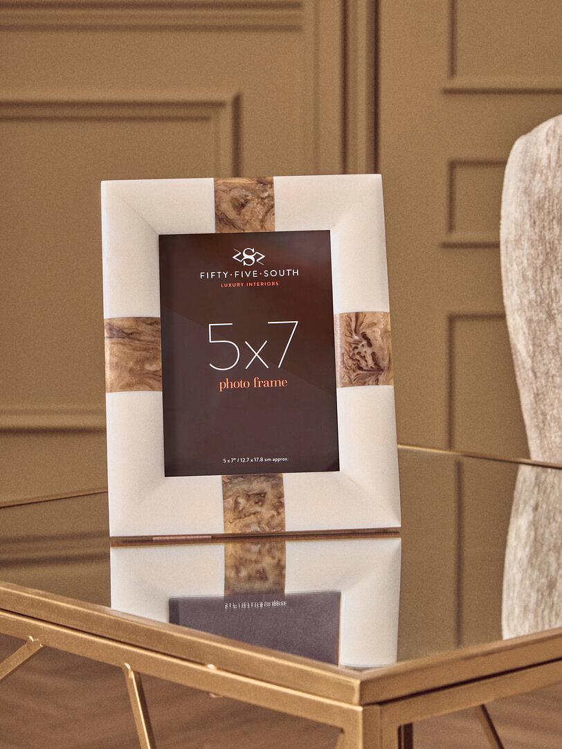 Decio 5 x 7 Inch Photo Frame Cream Brown 0