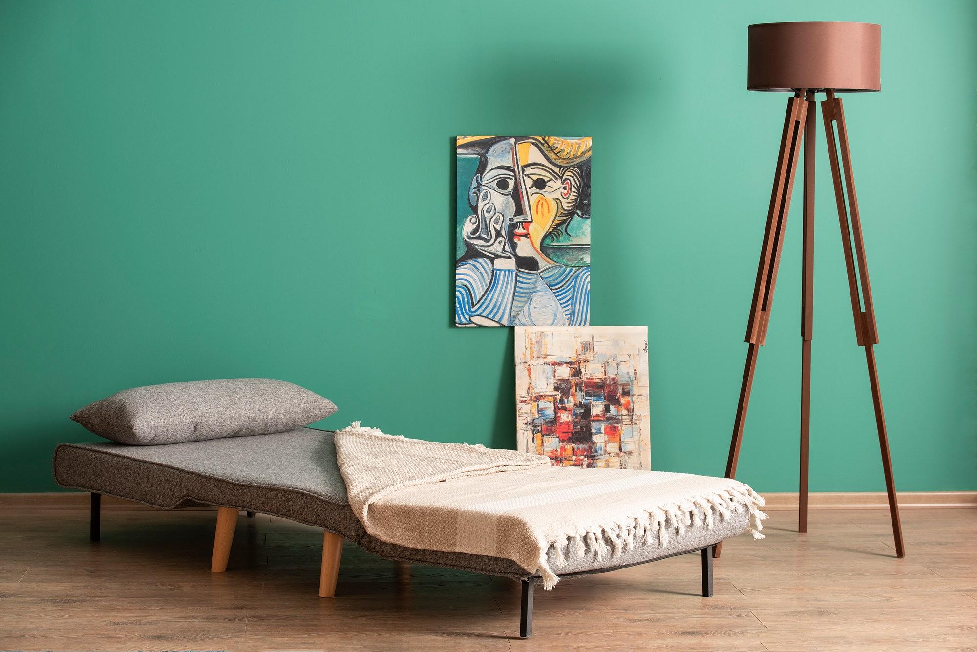 Foldable Sofa Bed 1-Seater Light Grey 5