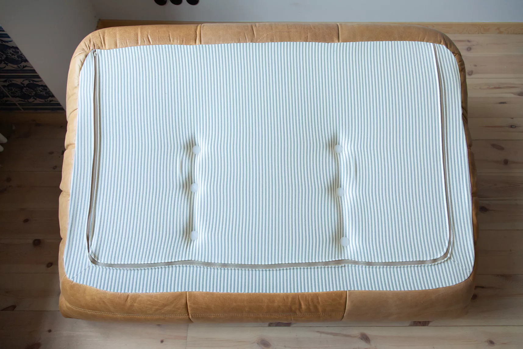 Divano Togo 2 posti pelle pull-up marrone cammello 7