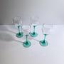 4x Vintage Weinglas Frankreich 1980er Jahre 1