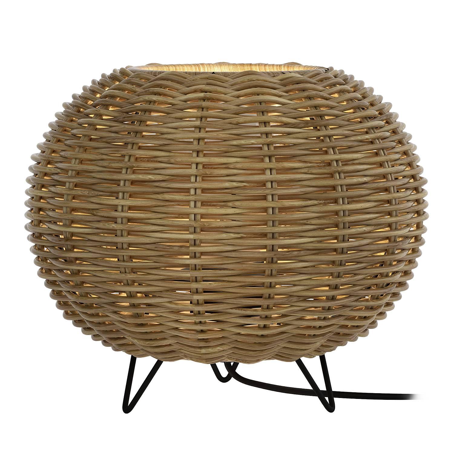 Tischleuchte Rauma I Rattan Braun 0