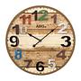 Wanduhr Woodridge Quarz Braun 0
