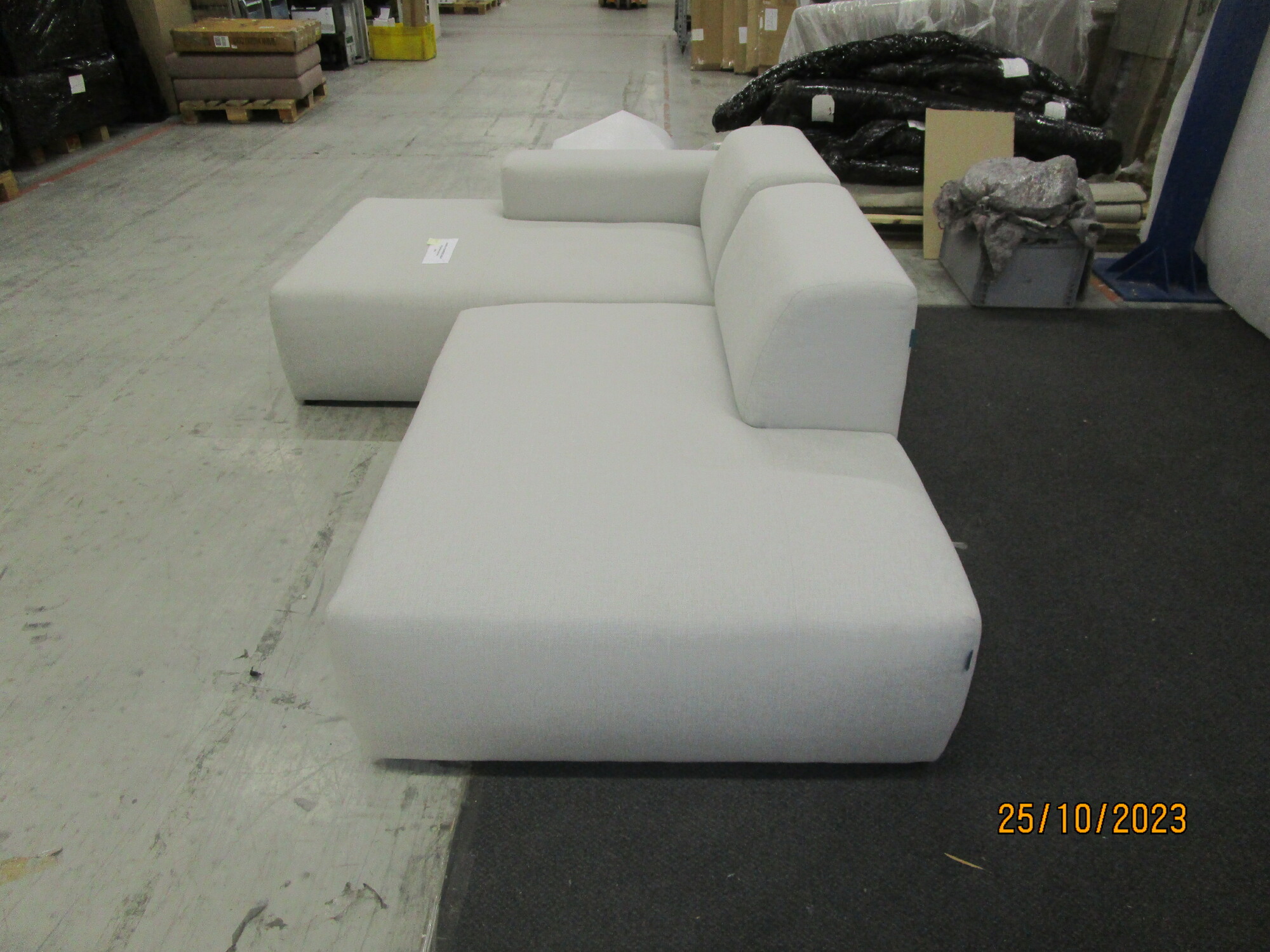 Pyllow Sofa Récamiere Links Webstoff Lichtgrau 5