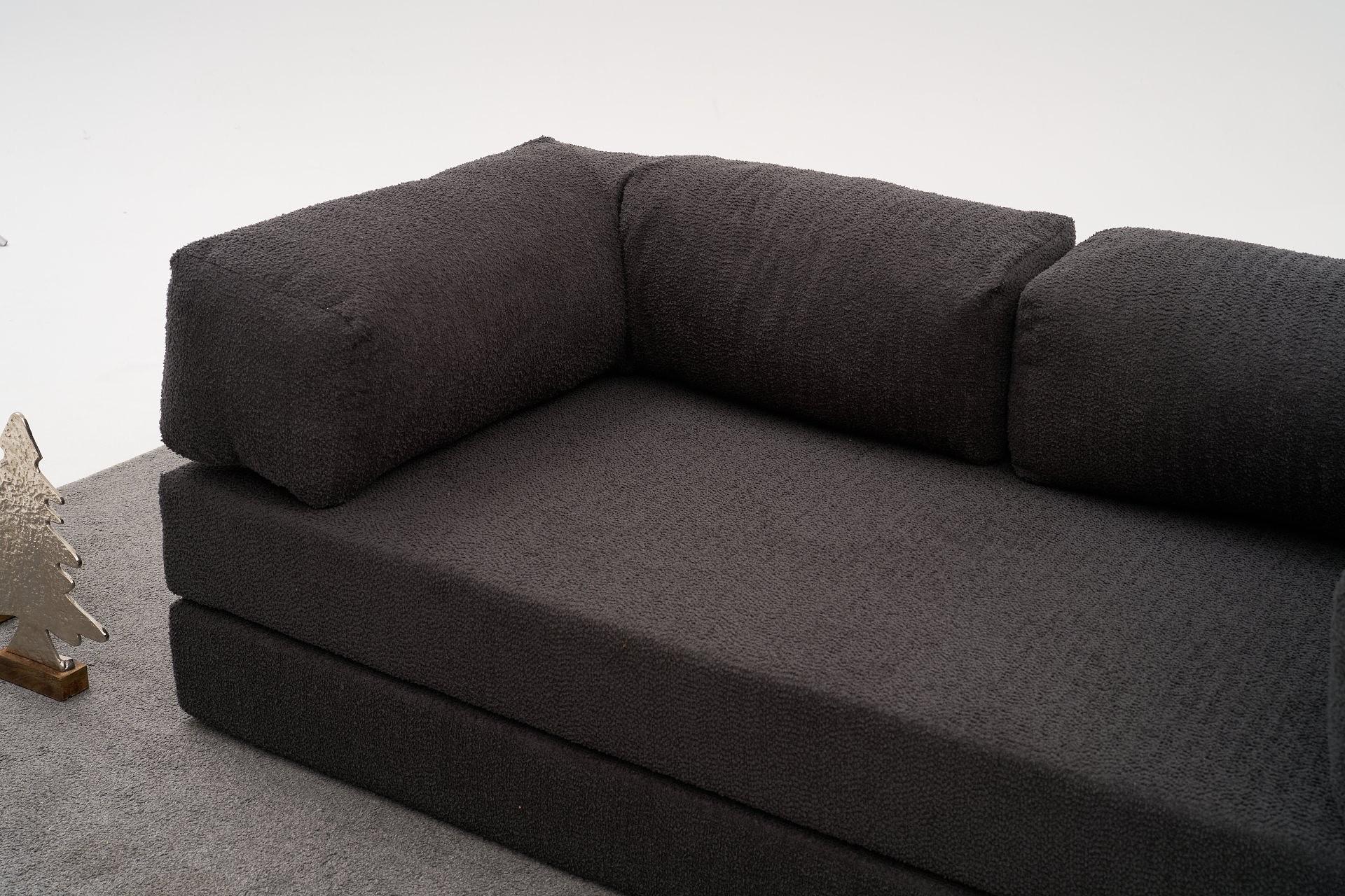 Comfort Schlafsofa Récamiere Rechts Anthrazit 3