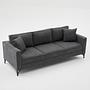 Lima Sofa 3-Sitzer Anthrazit mit schwarzen Beinen 6