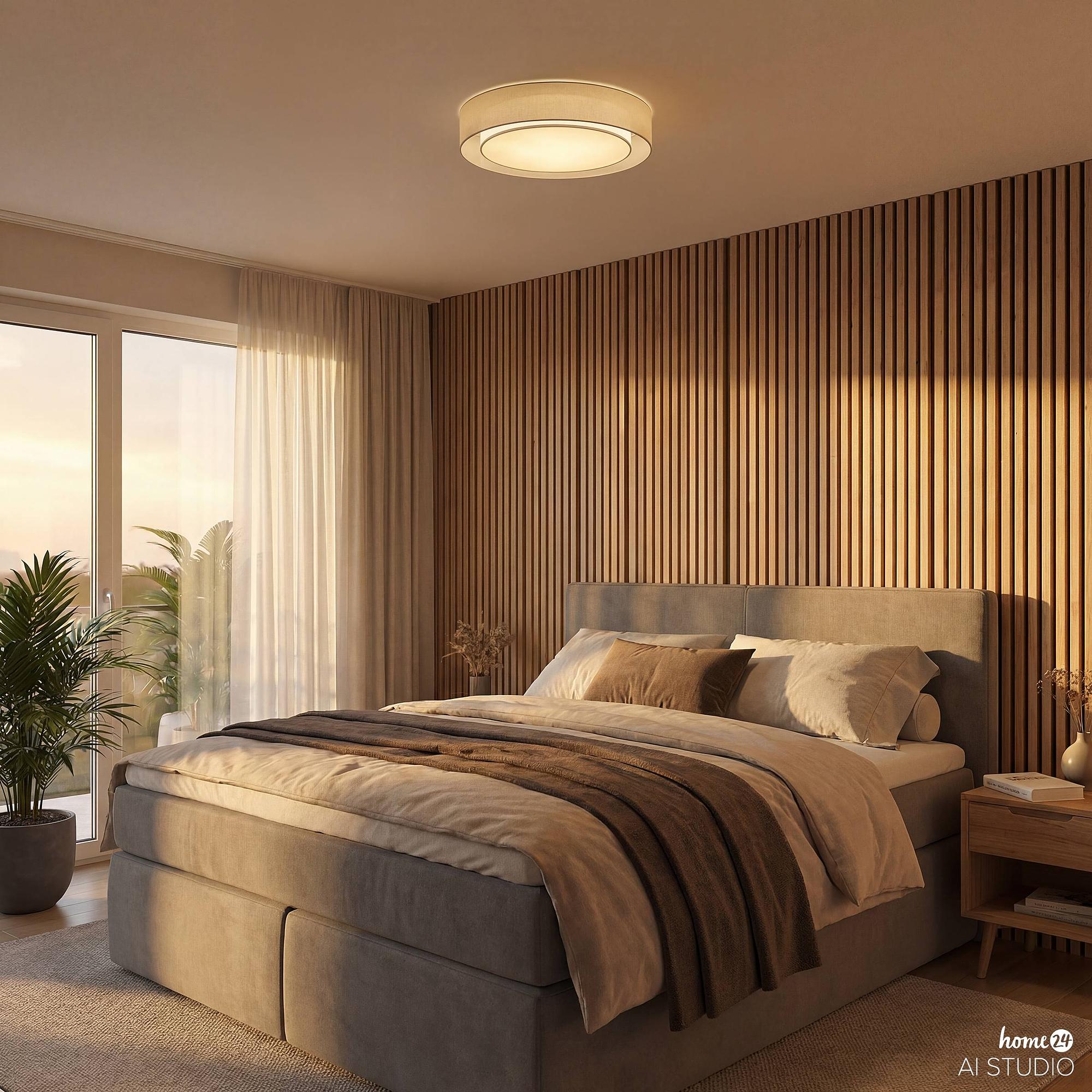 Radiu Deckenleuchte 1-flammig Mischgewebe Eisen  2